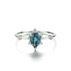 Bague à pierres taille goutte alignées — vue 6