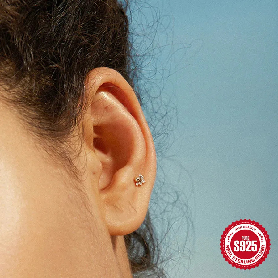 Bijou de cartilage motif nœud, argent 925 — vue 5