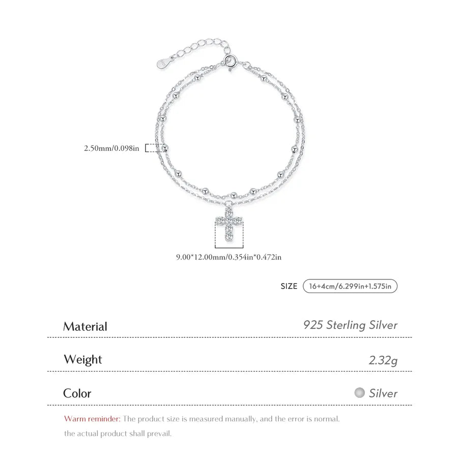Bracelet chaîne classique, argent massif 925 — vue 2