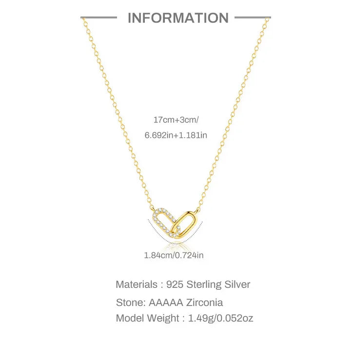 Collier de clavicule serti, argent 925 — vue 2