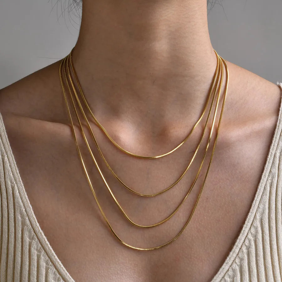 Collier chaîne seule en acier inoxydable, 40 à 60 cm