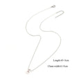 Collier à cristal taille rectangle, chaîne fine — vue 10