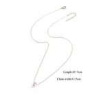 Collier à cristal taille rectangle, chaîne fine — vue 10