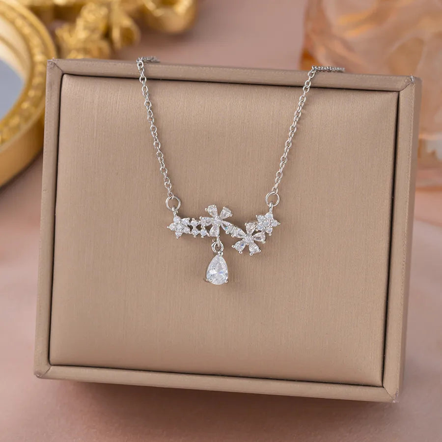 Collier fleur dorée, acier inoxydable 304 — vue 2