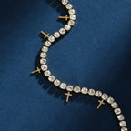 Bracelet asymétrique serti de zircons — vue 2