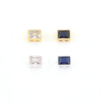 Collier à cristal taille rectangle, chaîne fine — vue 9
