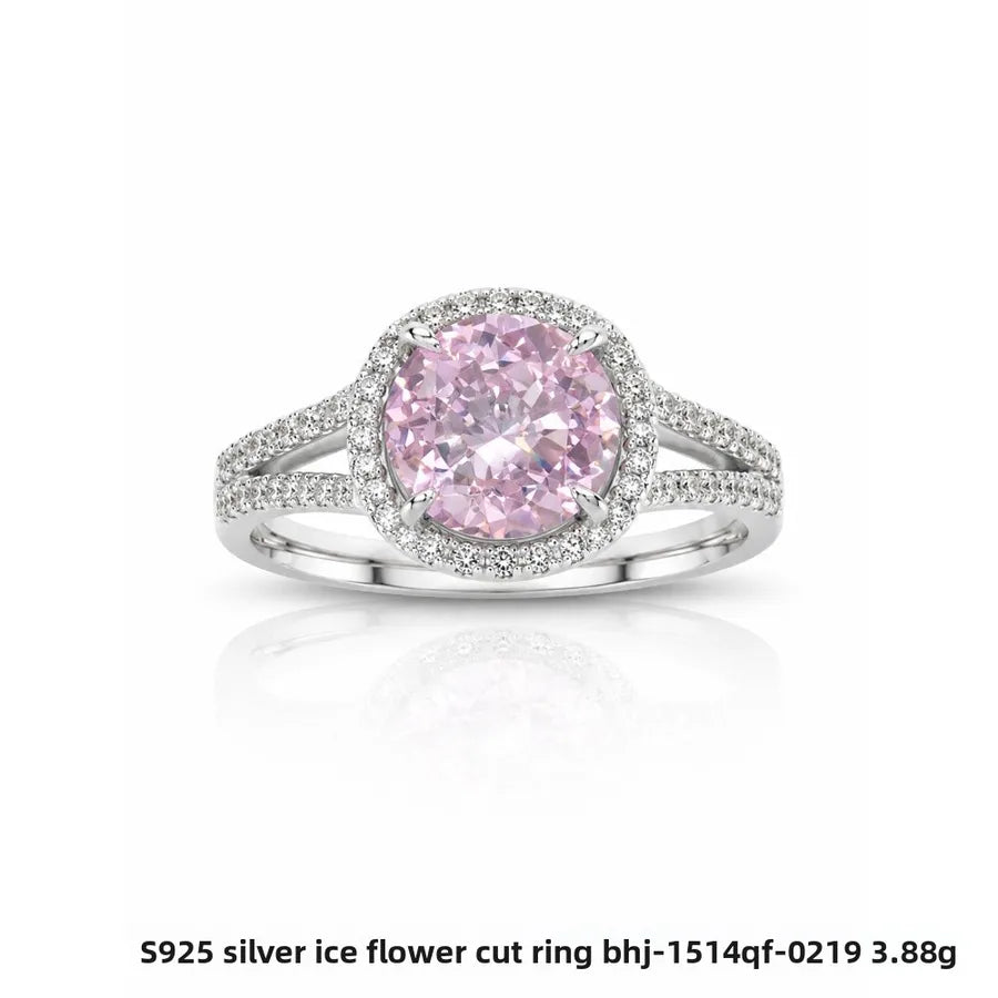 Bague cœur serti, argent massif 925 doré — vue 10
