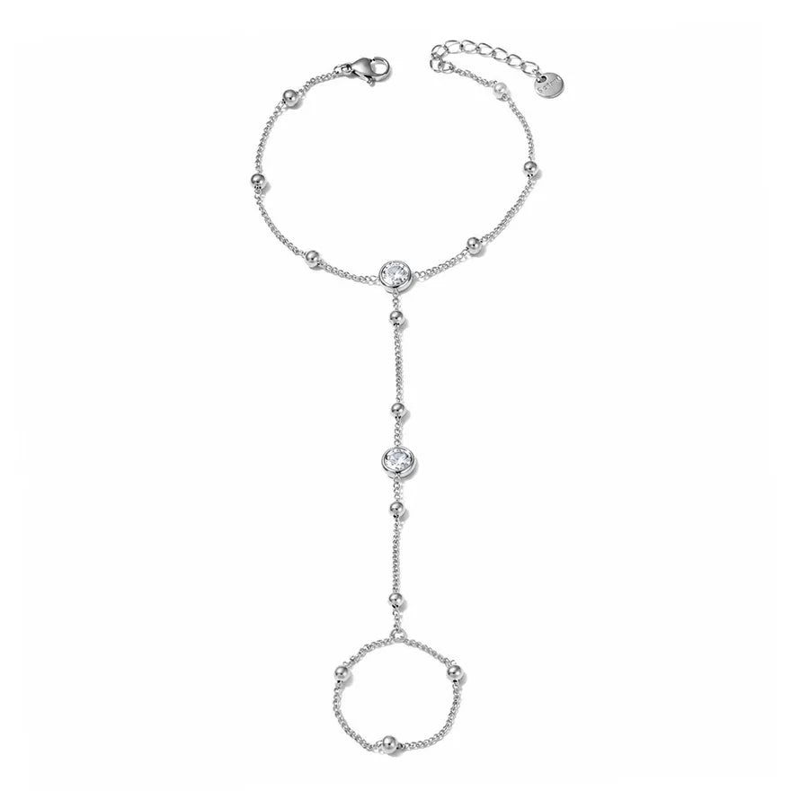Bracelet à maillons géométriques désaxés — vue 9