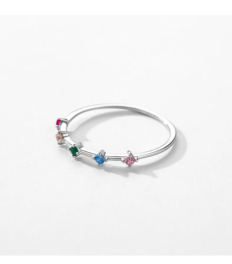 Bague fine géométrique, argent massif 925 — vue 2