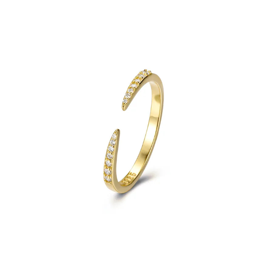 Bague ouverte géométrique, argent massif 925 — vue 7