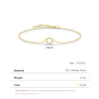 Bracelet chaîne très fine, argent massif 925 — vue 2