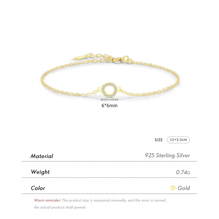 Bracelet chaîne très fine, argent massif 925 — vue 2