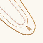 Collier de perles rondes à fermoir doré — vue 10