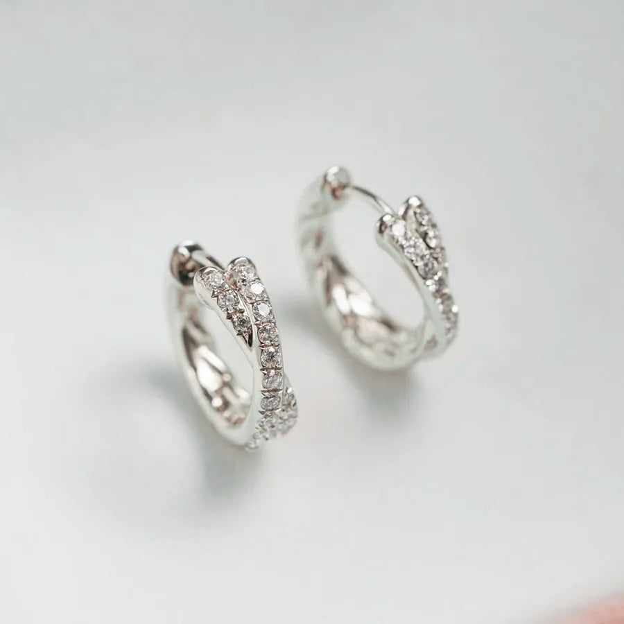 Boucles d'oreilles géométriques, argent 925 — vue 6