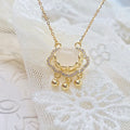 Collier cadenas sur chaîne dorée — vue 4