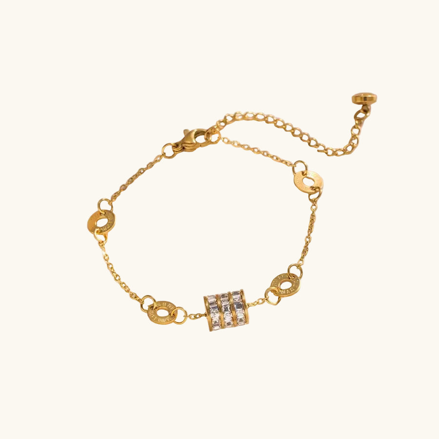 Collier à ligne de zircons sertis, chaîne fine — vue 7
