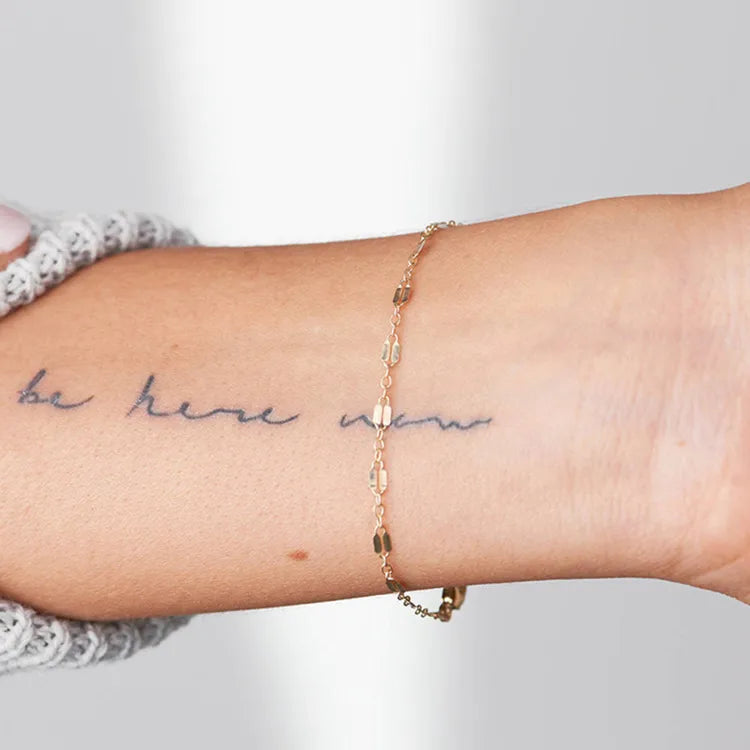 Bracelet fin ajustable en acier inoxydable doré — vue 4