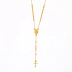 Collier croix sur chaîne en acier inoxydable
