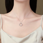 Collier à pendentif en U serti, argent 925 — vue 2