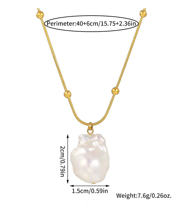 Collier queue de sirène et perle, chaîne fine — vue 6