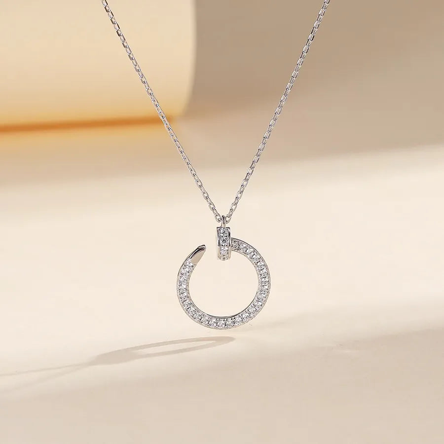 Collier à pendentif en U serti, argent 925 — vue 7