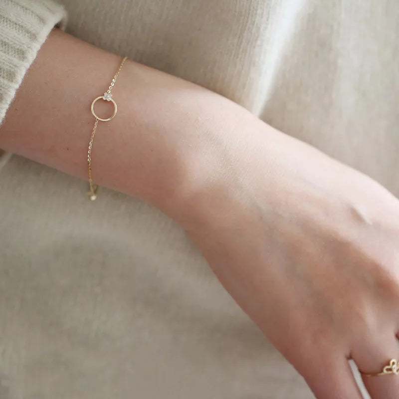 Bracelet fleur ciselée sur chaîne en argent massif 925
