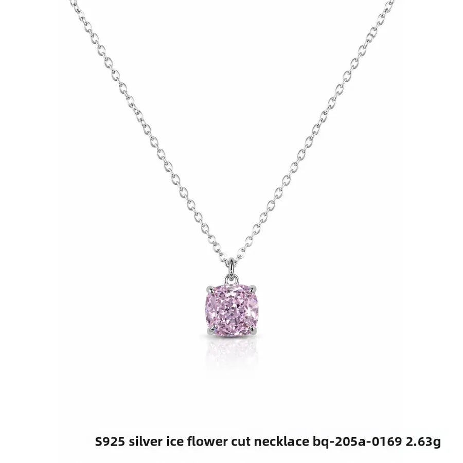 Collier à pendentif serti, argent 925 doré — vue 10