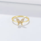 Bague papillon sertie de zircons, argent 925 — vue 4
