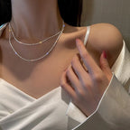 Collier à pendentif géométrique minimaliste, chaîne dorée