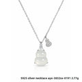 Collier à pendentif serti, argent 925 doré — vue 6