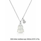 Collier à pendentif serti, argent 925 doré — vue 6