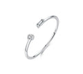 Bague ouverte ajustable sertie d'un zircon — vue 5