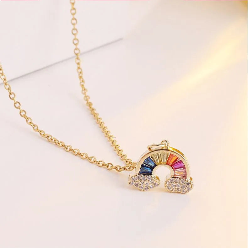 Collier petit nuage, chaîne forçat en acier titane — vue 3