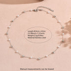 Collier de perles rondes à fermoir argenté — vue 9