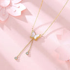 Collier papillon de nacre à double rang — vue 2