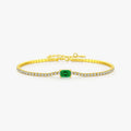 Bracelet chaîne facettée, argent 925 doré — vue 6