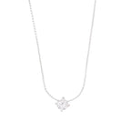 Collier solitaire taille carrée, argent 925 — vue 5