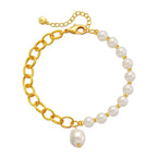 Bracelet à pendentifs goutte et perle — vue 2