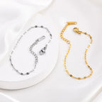 Bracelet jonc lisse en acier inoxydable doré — vue 4
