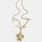 Collier petite tortue, chaîne fine dorée — vue 3