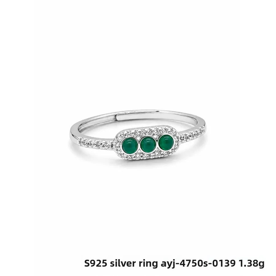Bague cœur serti, argent massif 925 doré — vue 7