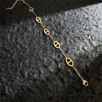 Bracelet aux lignes géométriques, acier titane — vue 3