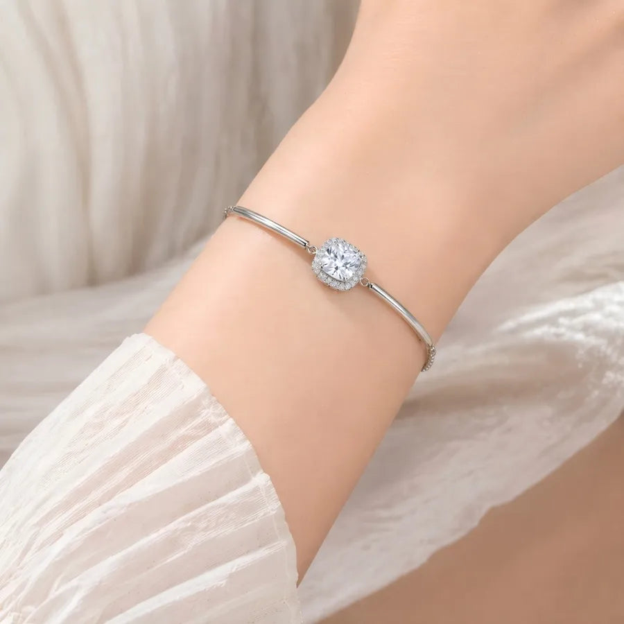 Bracelet flocon ciselé, argent massif 925 — vue 7