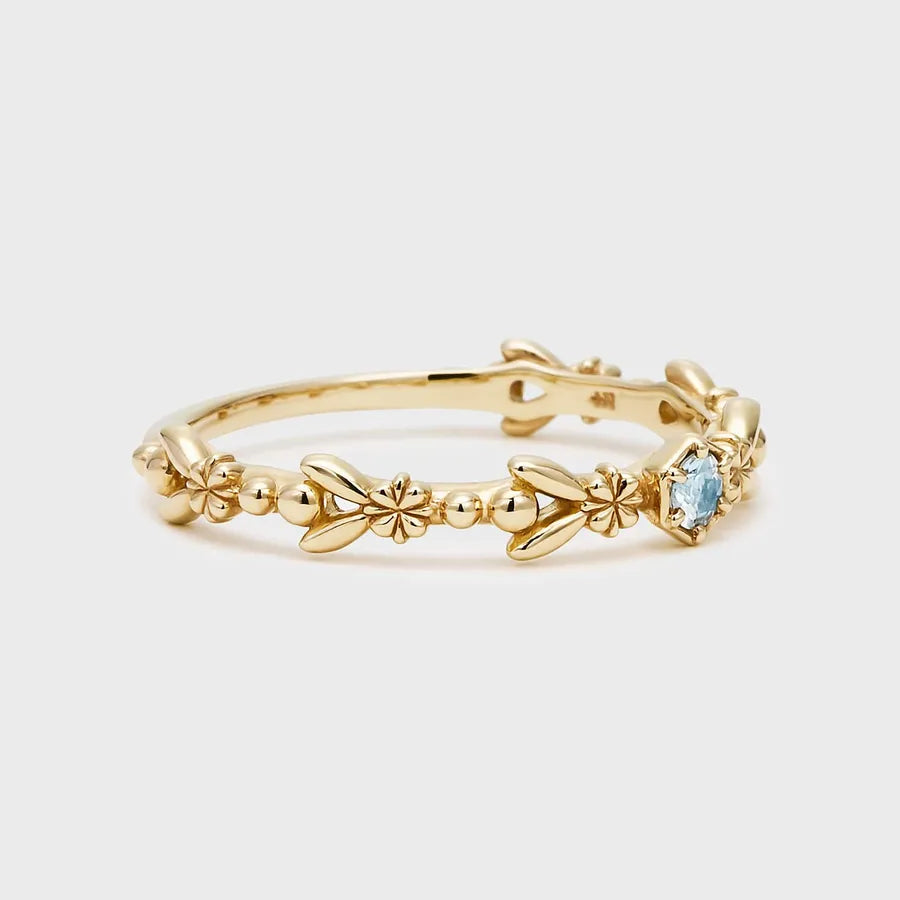 Bague anneau lisse serti d'un zircon, argent 925 — vue 3