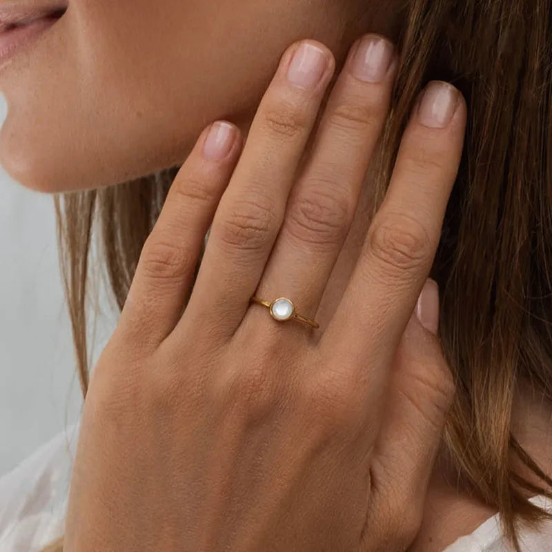 Bague à opale sur monture géométrique — vue 5