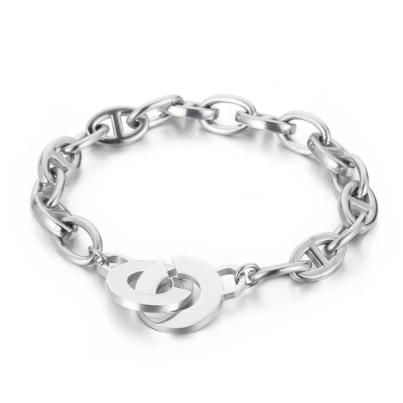Bracelet à maillons géométriques articulés — vue 8