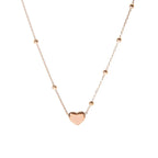 Collier cœur épuré, chaîne en acier titane — vue 3