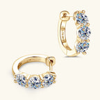 Puces d'oreilles en U serties, argent 925 — vue 4