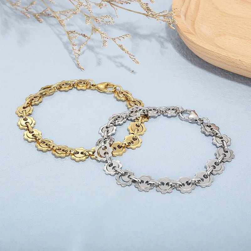 Bracelet épuré en acier titane sans ornement