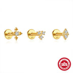 Bijou de cartilage motif nœud, argent 925 — vue 2